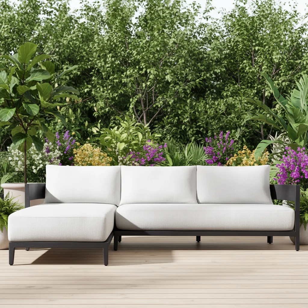 # Green Luxury Outdoor Garden Furniture Patio Swing Living Room Metal Aluminum Sofa Chaise Sectional