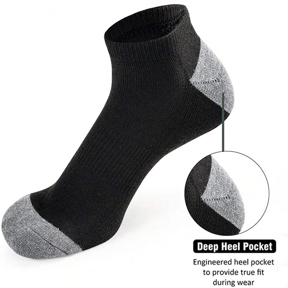 

10 Pairs Of Comfortable Breathable Socks Sweat Absorbing Odor Proof Low Cut Solid Color Socks Suitable For Outdoor Activities