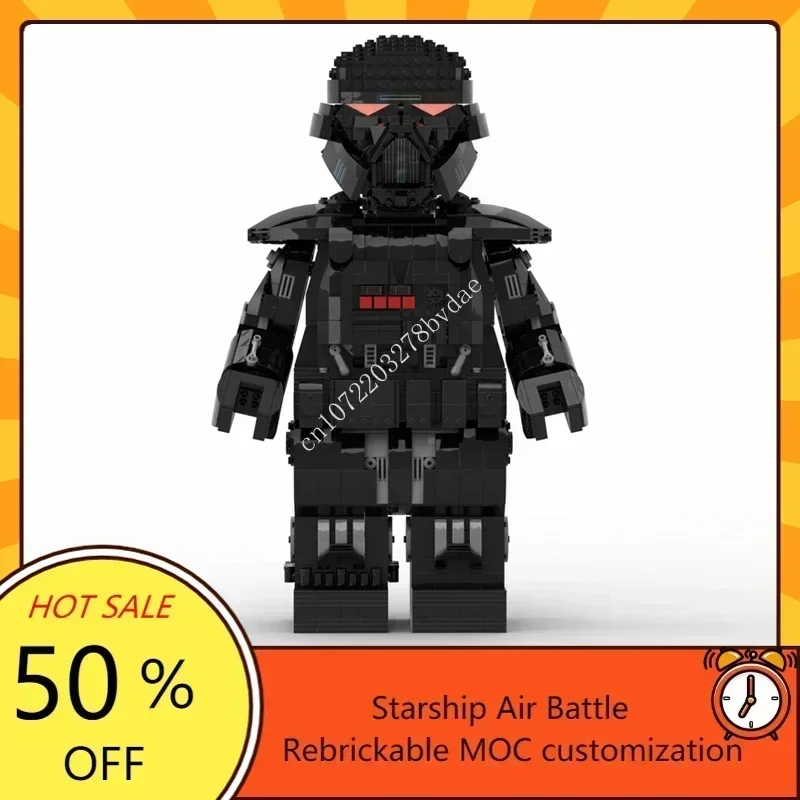 MOC Space Battle Series Dark Trooper Mega Figure Model Custom Puzzle Technology   DIY Creative Assembly Toys Kids Gifts