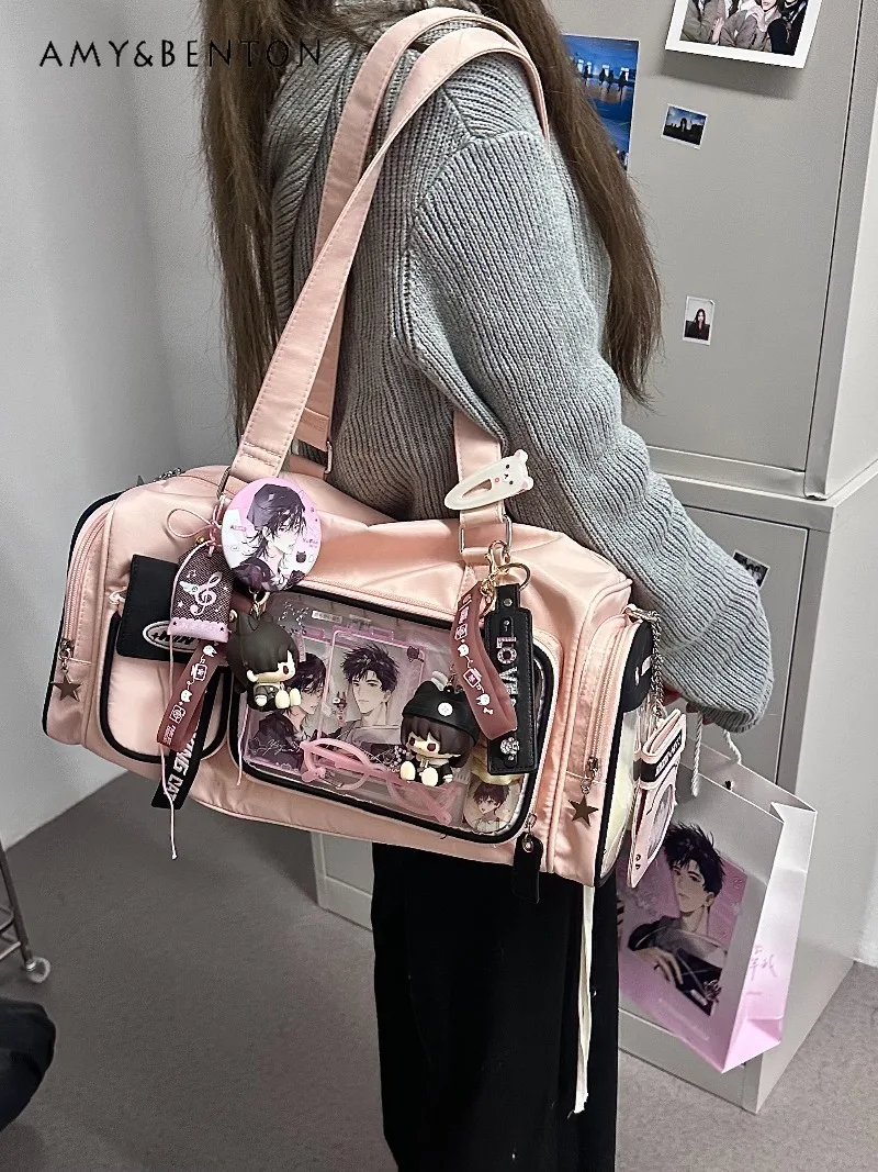 

Original Cute Large-capacity Cartoon Printed Itabag Japanese Harajuku Gothic Crossbody Bag Daily Large-capacity Shoulder Bag