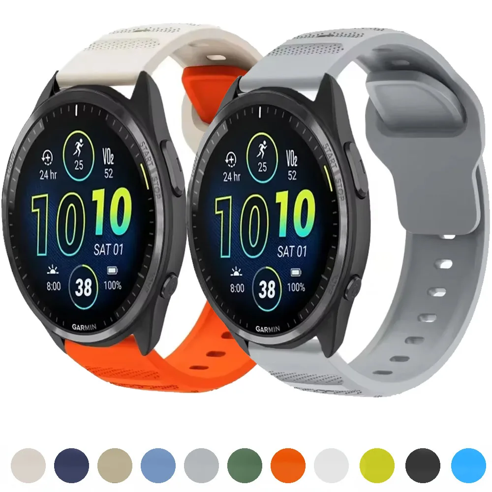 20mm 22mm Silicone Band for Garmin Forerunner 965 955 265 255 245 165 55 Wristband for Garmin Vivomove Trend/Active 5 4/Venu 3 2