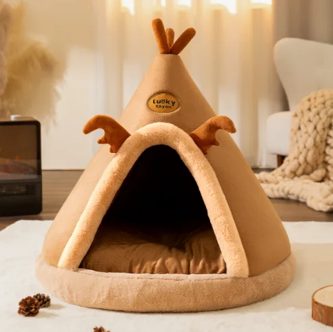 Autumn and winter cat tent, cat nest, dog yurt design, dog nest, elk, Christmas pet nest