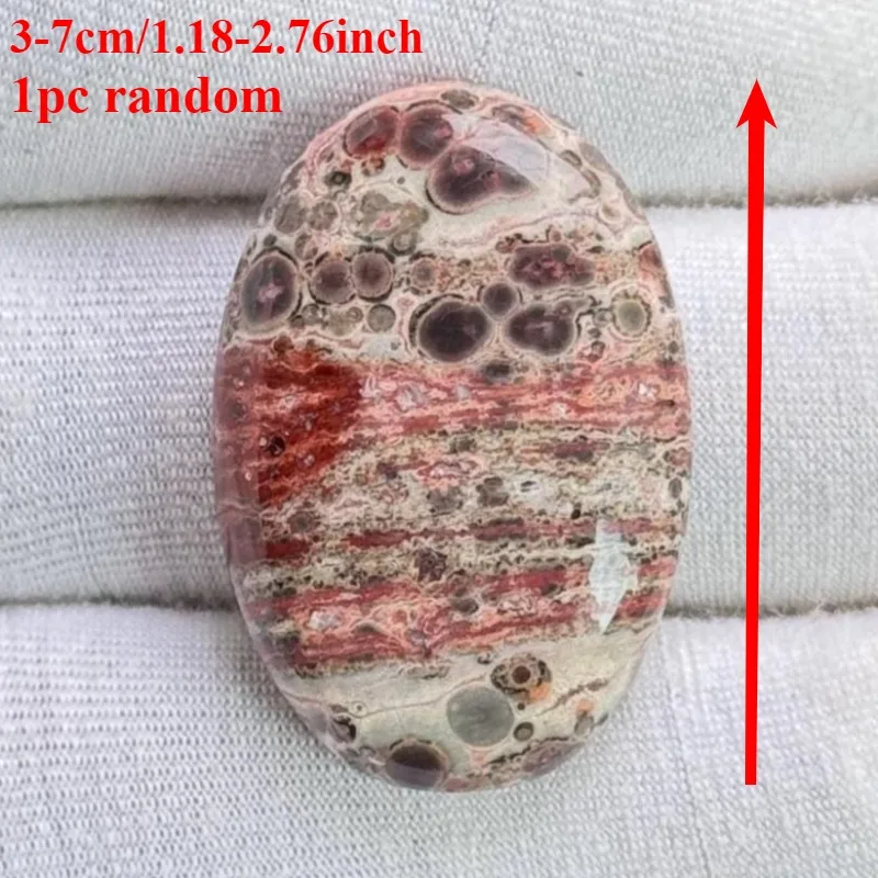 1pc Natural Leopard Skin Jasper Palm Stone, with Unique Pattern, Home or Office Decor, Perfect Gift for Valentine's Day, Easter
