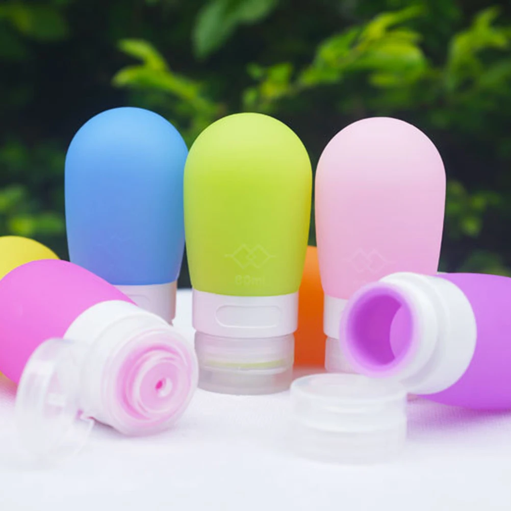 

8 Pcs Bottle Set Leakproof Containers Silicone Pressing Bottles Shampoo Shower Gel Travel