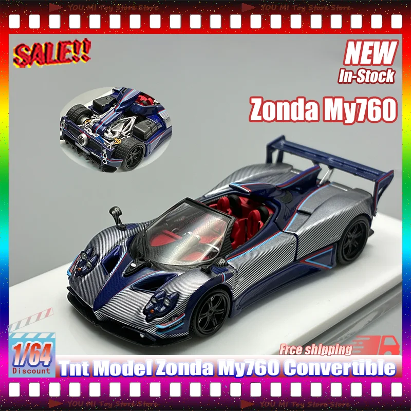 

In Stock 1:64 Tnt Model Zonda My760 Convertible Simulation Alloy Miniature Die-Cast Sports Car Model Custom Children'S Toy Gifts