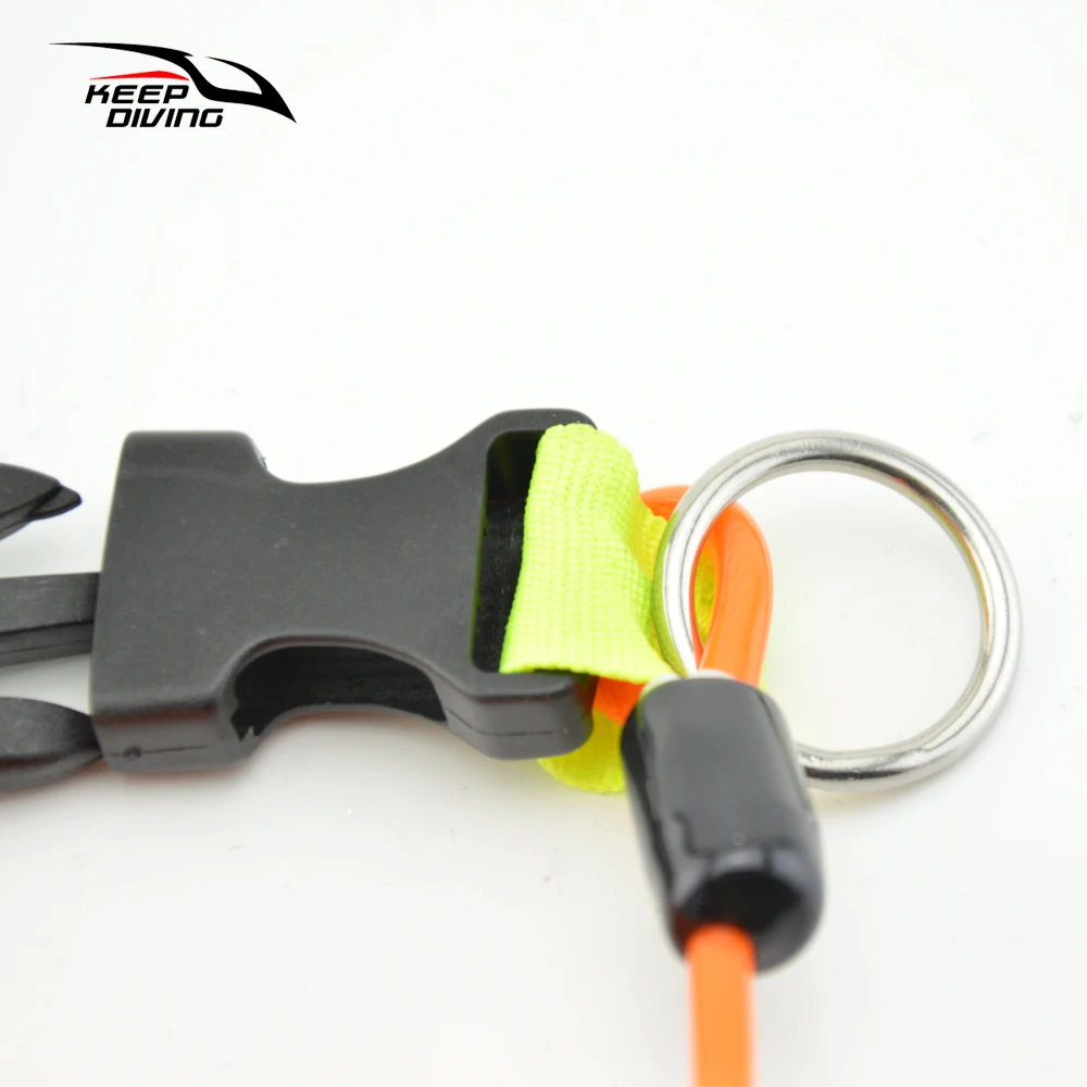 1 قطعة إبقاء الغوص الغوص مكافحة خسر دوامة الربيع لفائف الحبل أداة الطوارئ السلامة مع مشبك واحد سريع التحرير