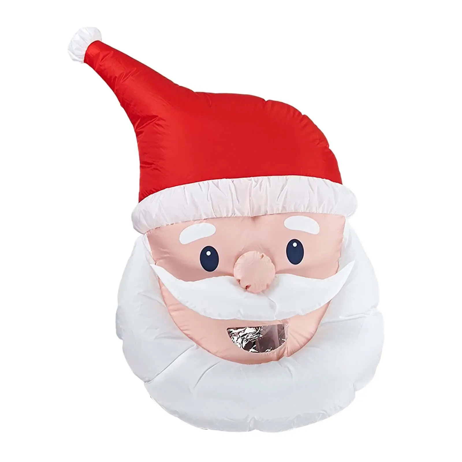 Adult Unisex Inflatable Santa Claus Headgear Fancy Dress for Men Women Festival Holiday Novelty Christmas Inflatable Costume