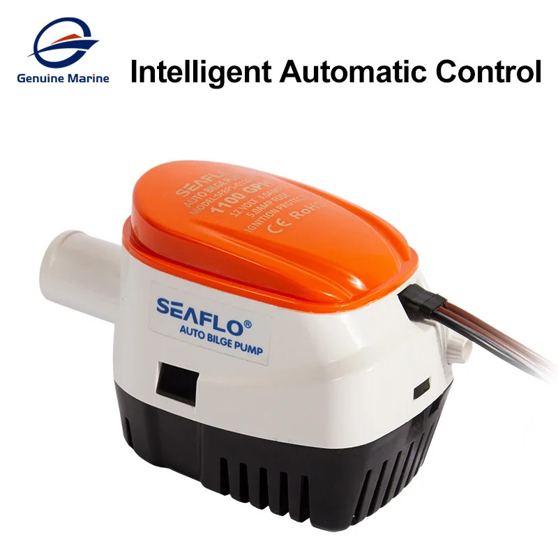 Seaflo 1100GPH Automatic Boat Bilge Pump 12V DC Auto Submersible Electric Water Pump Small Water Exhaust Pump With Float Switch