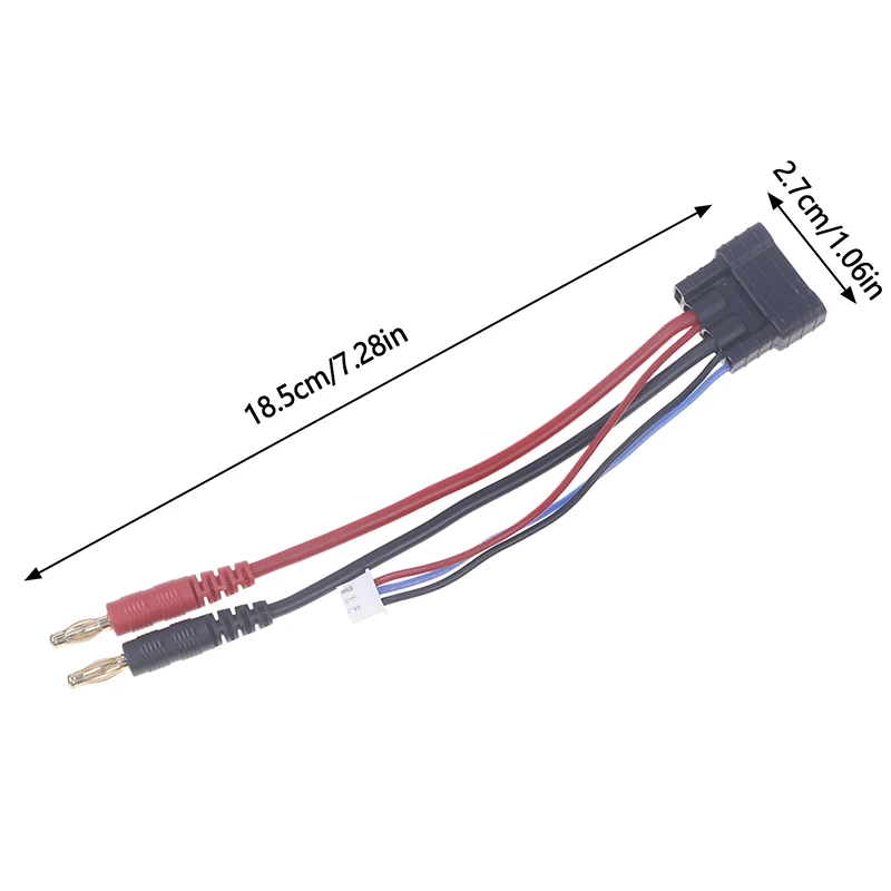 

1Pc RC Car Toy Charging Cable TRX ID Male Compatible Charger Lead 4S/3S/2S Lipo Battery Bullets Connector To 4mm Banana For TRX