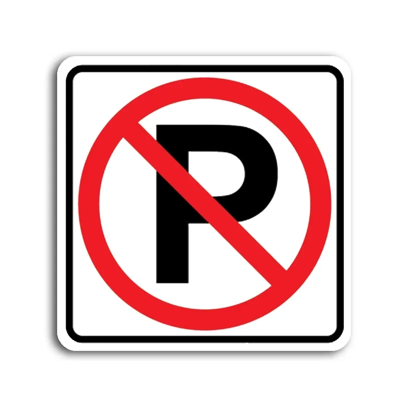 NO PARKING Warning Violation Towing Sign Sticker PVC Auto Window Bumper Sunscreen Waterproof Creativity Decals Decor