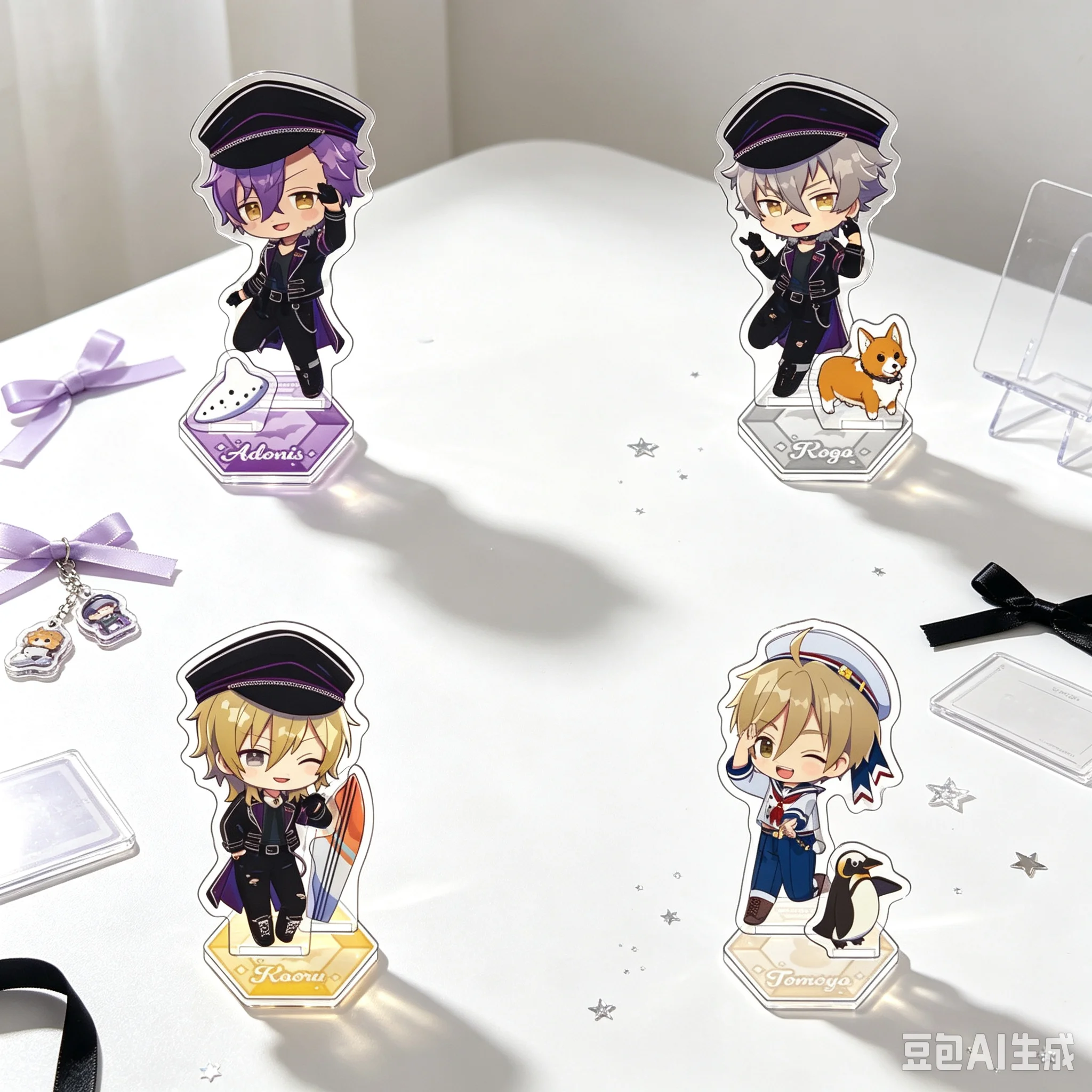 10cm Anime Ensemble Stars! Acrylic Stand Model Bookshelf Decoration Lovely Products High Definition Images High Pixel Keychain