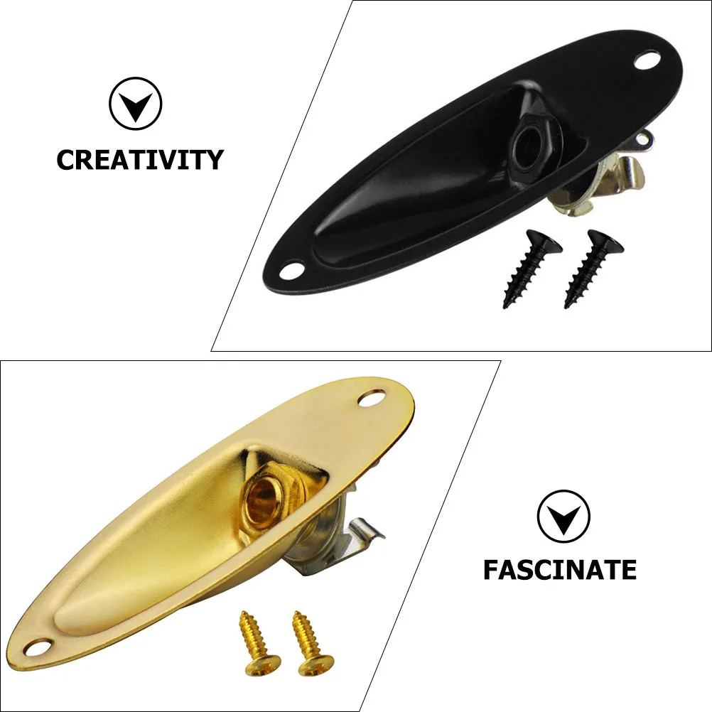 

3Sets Pickup Jack Electric Guitar Sockets Professional Durable Zinc Alloy Guitar Jacks Replacement Bass Input Jacks