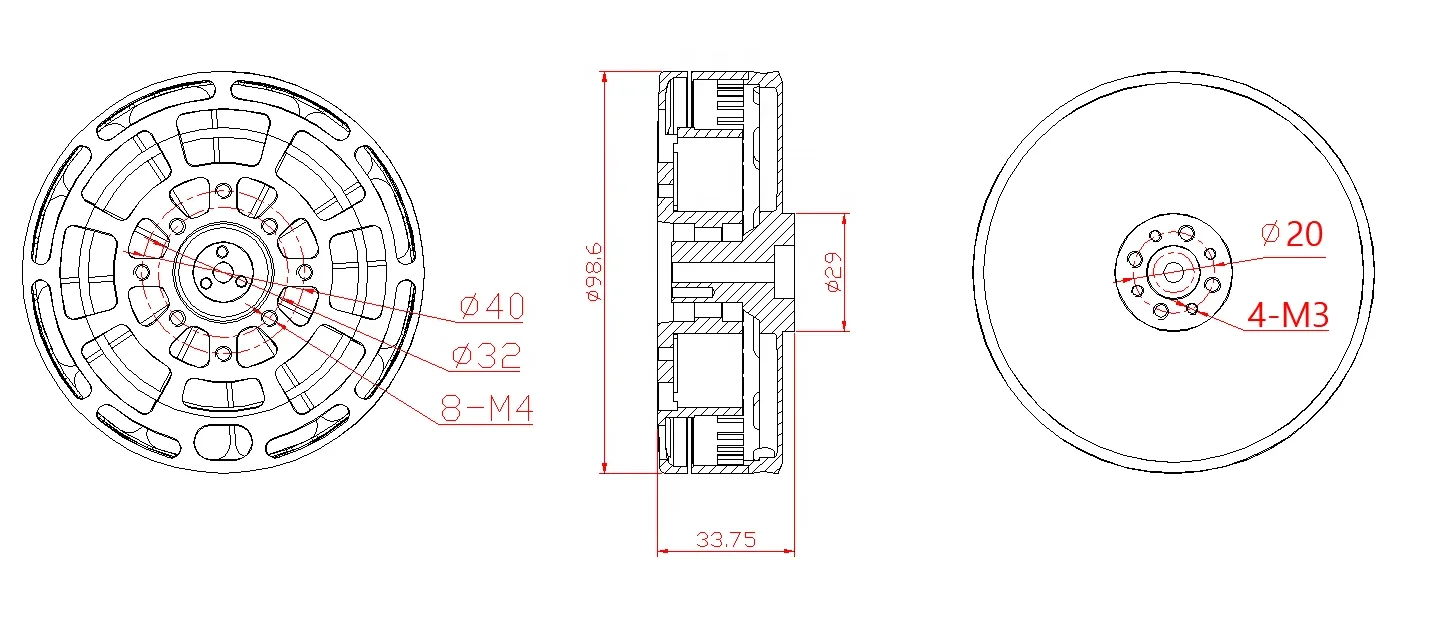 48v Generator U-av Dc Motor Motor Electrico Para Dr-one Agricola Agriculture Dr-one Motors