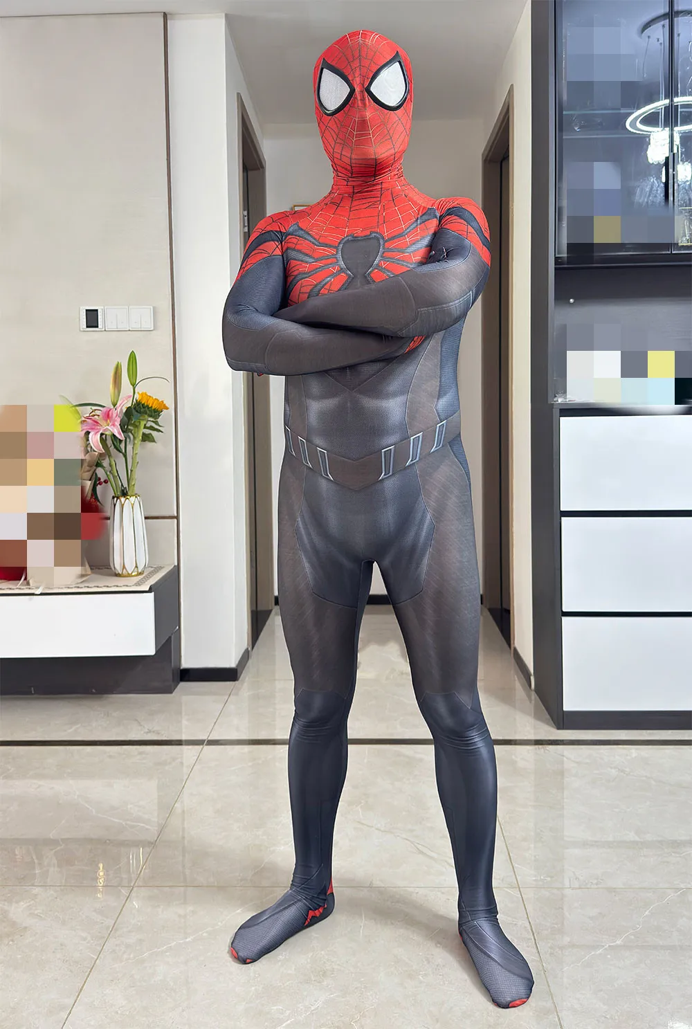 

Male Adults Superior Spider Spidey PS5 Cosplay Superhero Costume Halloween Zentai Man Bodysuit Party Jumpsuit