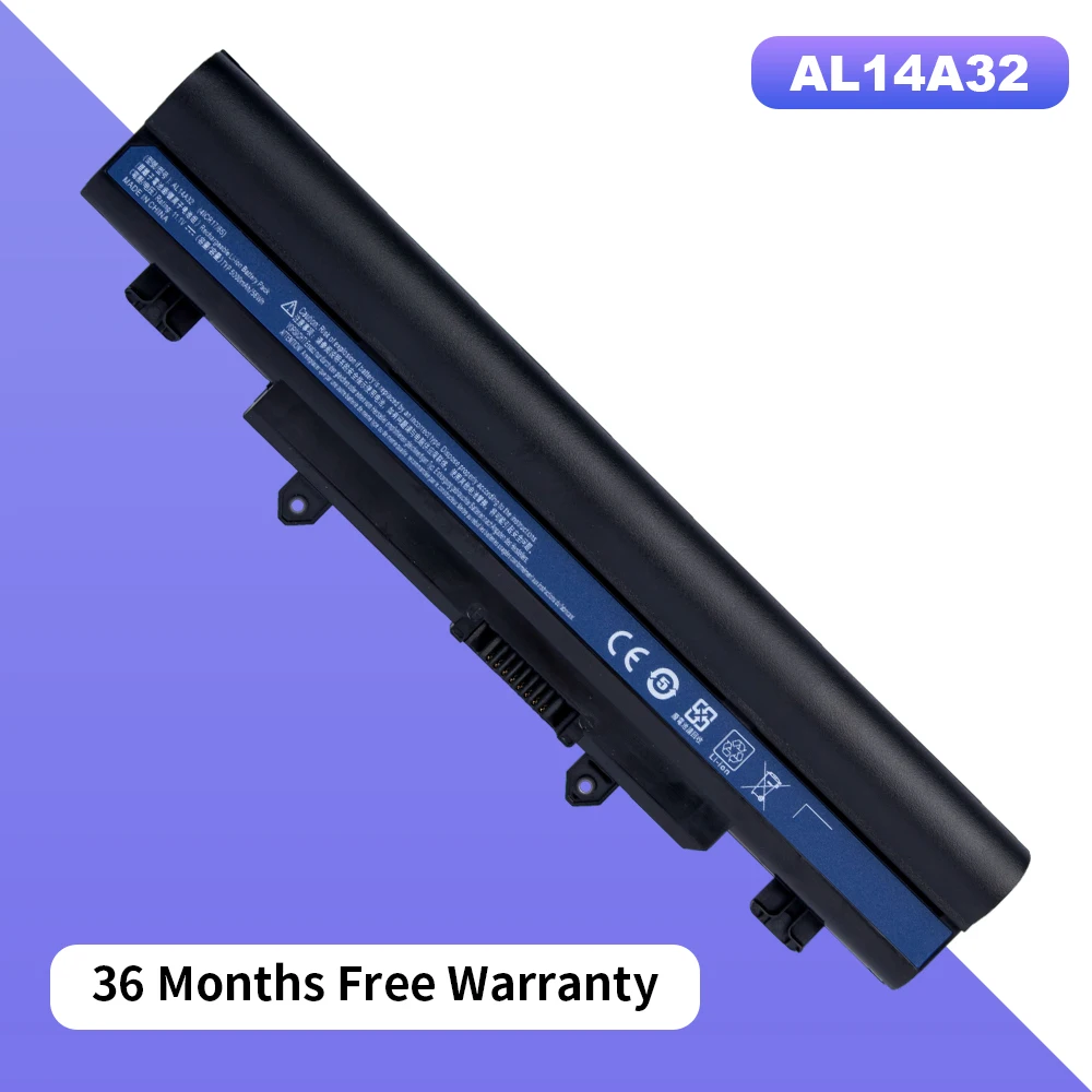 

AL14A32 Аккумулятор для ноутбука Acer E14 E15 E5-411 E5-421 E5-471 E5-511 E5-551 E5-572 E1-571 E1-571G V3-472 36 месяцев Бесплатная гарантия