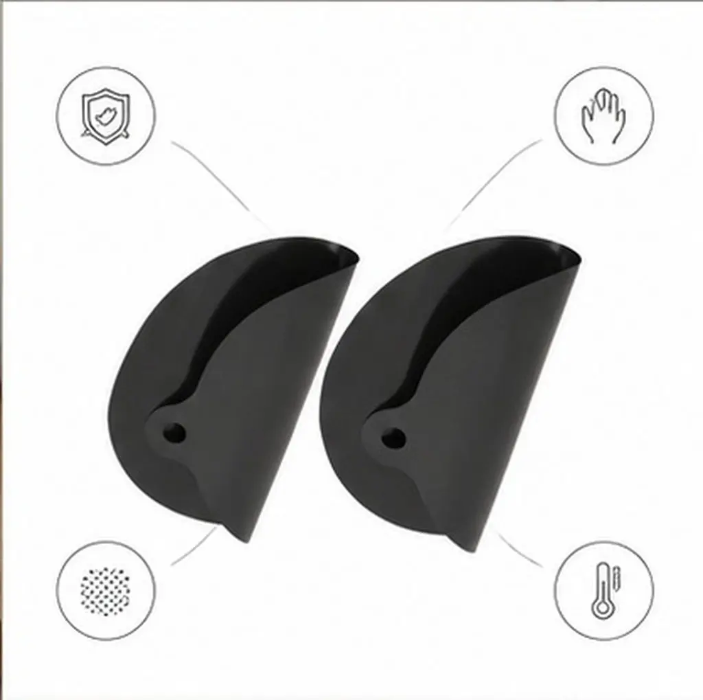 2Pcs Heat-Resistant Silicone Induction Cooktop Mats Non-Slip Kitchen Oven Pad Protective Wear-Resistant Countertop Cooking Mat