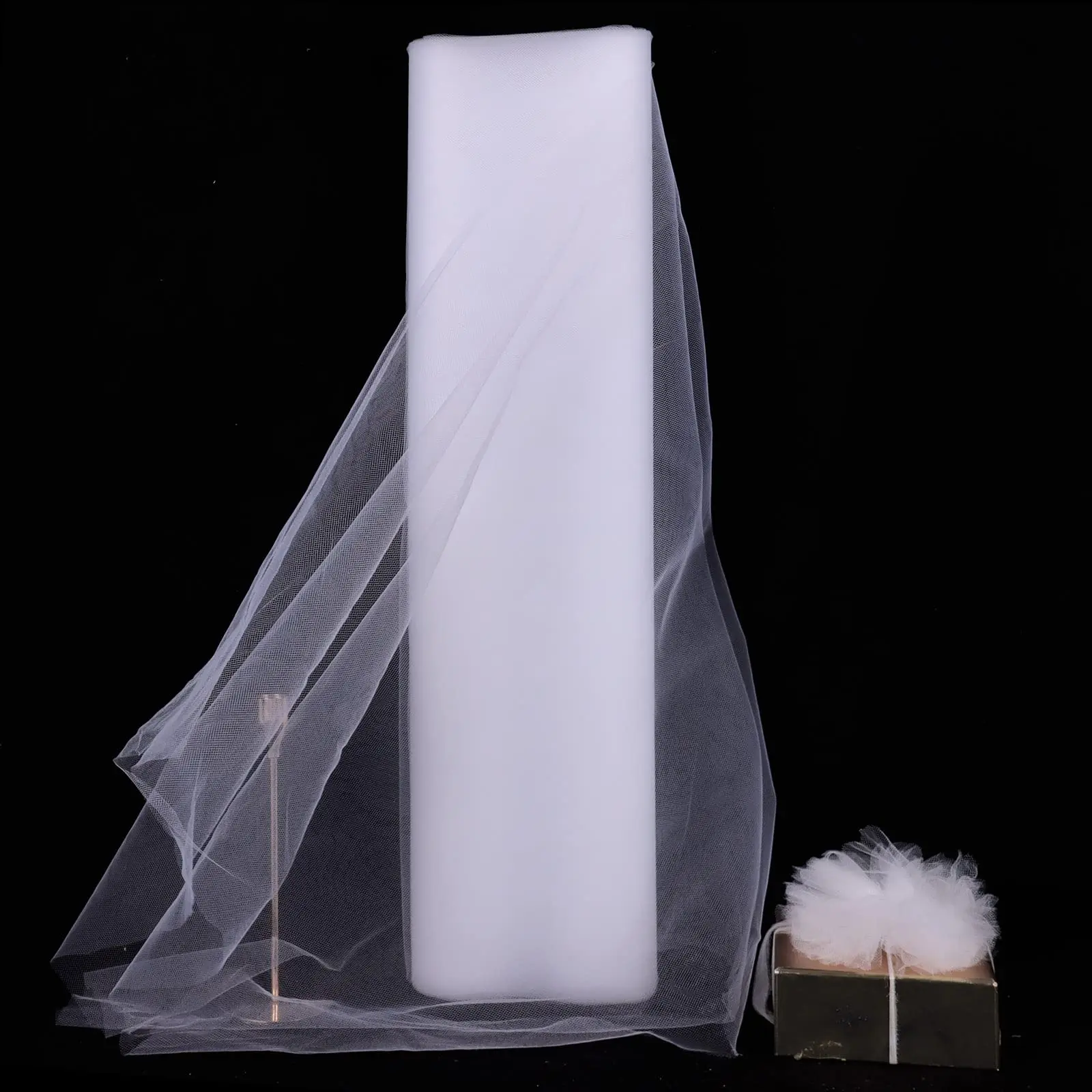 

1.6M x 18M White Fabric Tulle Roll Fabric Tulle Bolt for Garden Netting, DIY Tutu Skirt, Wedding and Decoration