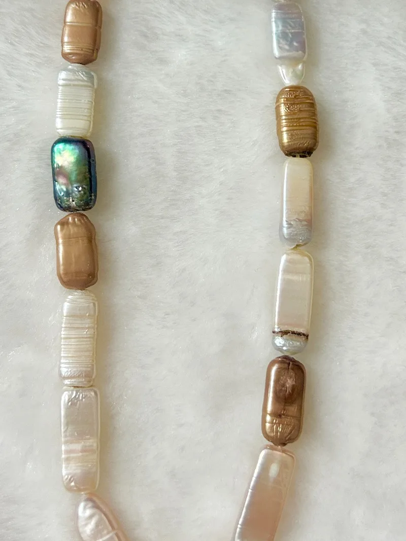 

Natural Rectangular Block 5x7x17mm Multi-color Semi-finished Necklace Bracelet