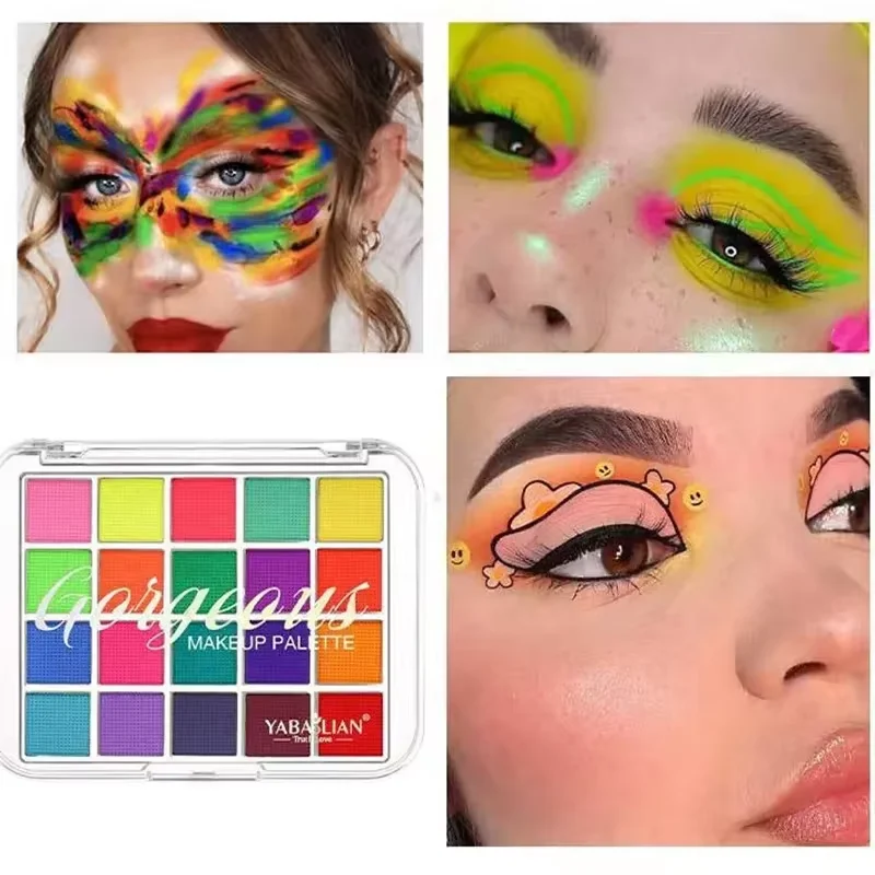 Peinture graffiti pour le visage et le corps, 20 couleurs, facile à nettoyer, pour Halloween, Noël, mascara