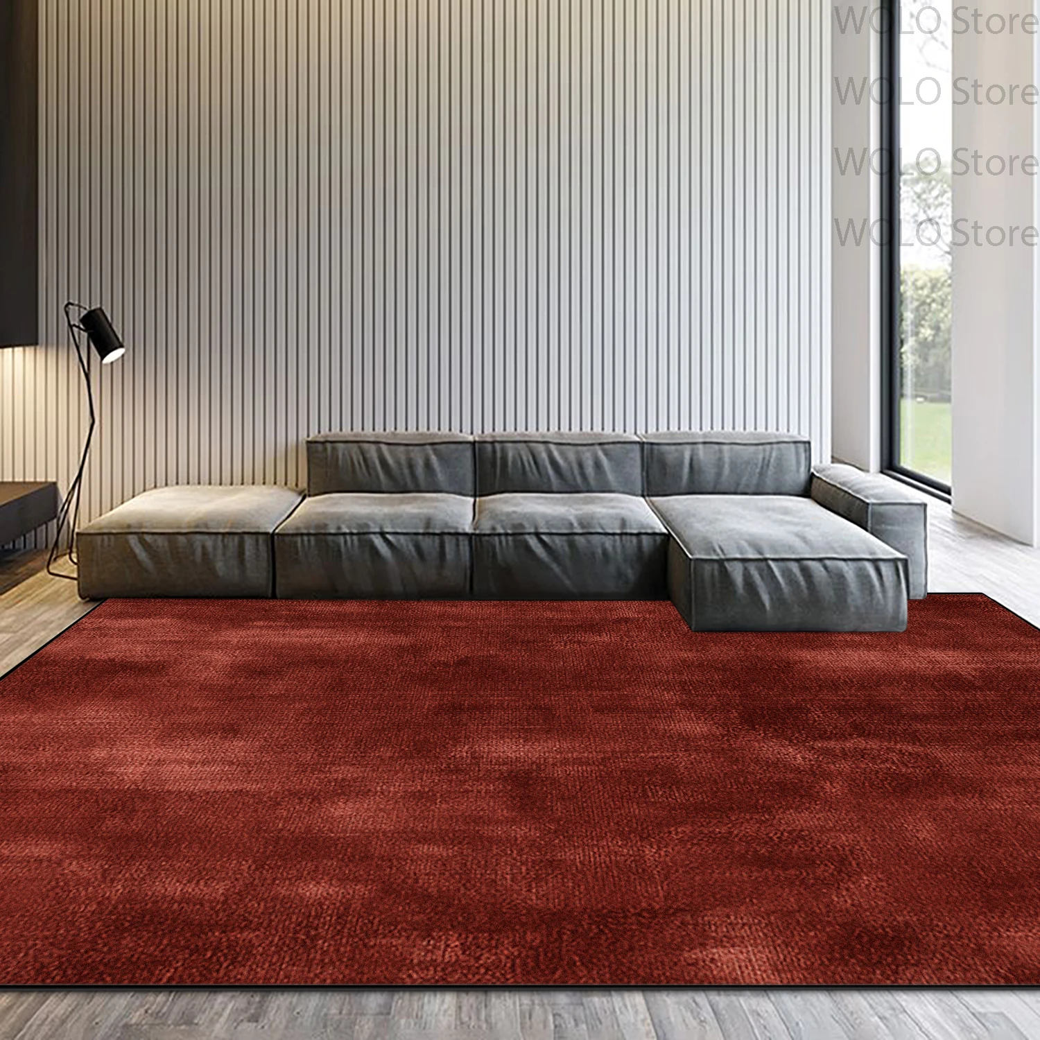 Minimalism Solid Color Large Carpets for Living Room Decoration Home Machine Washable Plush Rug Dining Room Bedroom Non-slip Mat