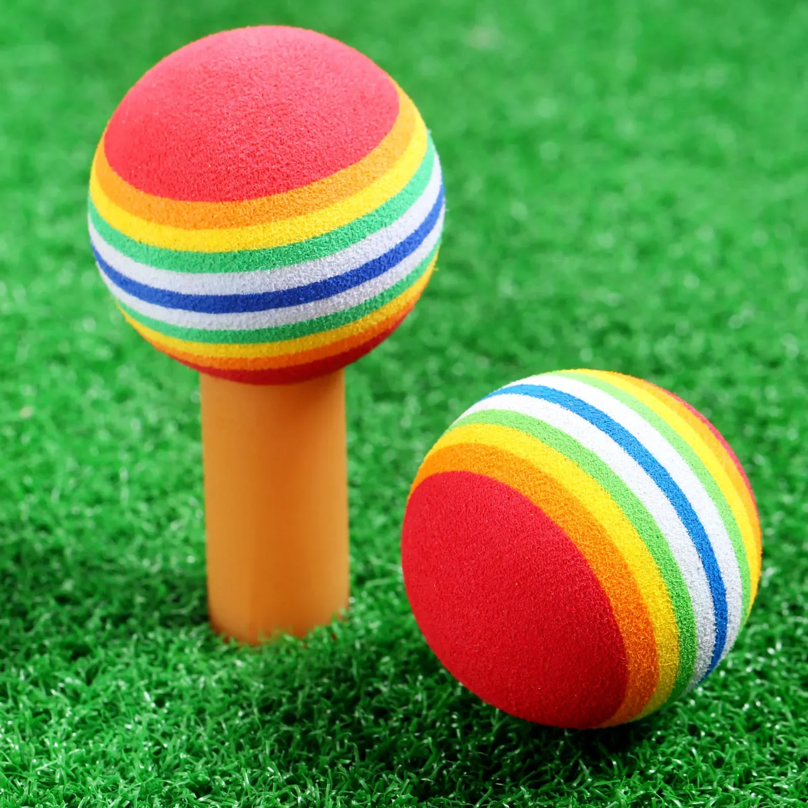 10 قطعة 38 مللي متر لينة جولف سوينغ ممارسة رغوة كرات الإسفنج ممارسة قوس قزح كرات لطيف الحيوانات الأليفة الصغيرة إيفا اللعب في الهواء الطلق جولف التدريب كرات