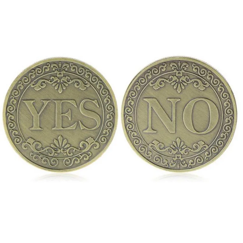 Coin Yes Or No Collection Coin Three-dimensional Embossed Bronze Lucky Gold Coins Bit Coin Art Collection Christmas Gift