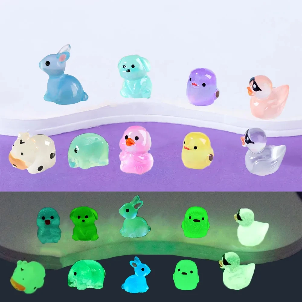 Mini caja ciega luminosa de resina con forma de Animal, pulpo, conejo, adorno pequeño, decoración creativa para el hogar, bolsa ciega de fiesta para niños, regalo, 60 uds.