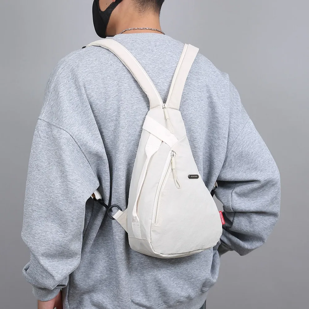 

Portable Nylon Chest Bag Sport Waterproof Phone Crossbody Bag Droplet Shaped Shoulder Bag Women Men