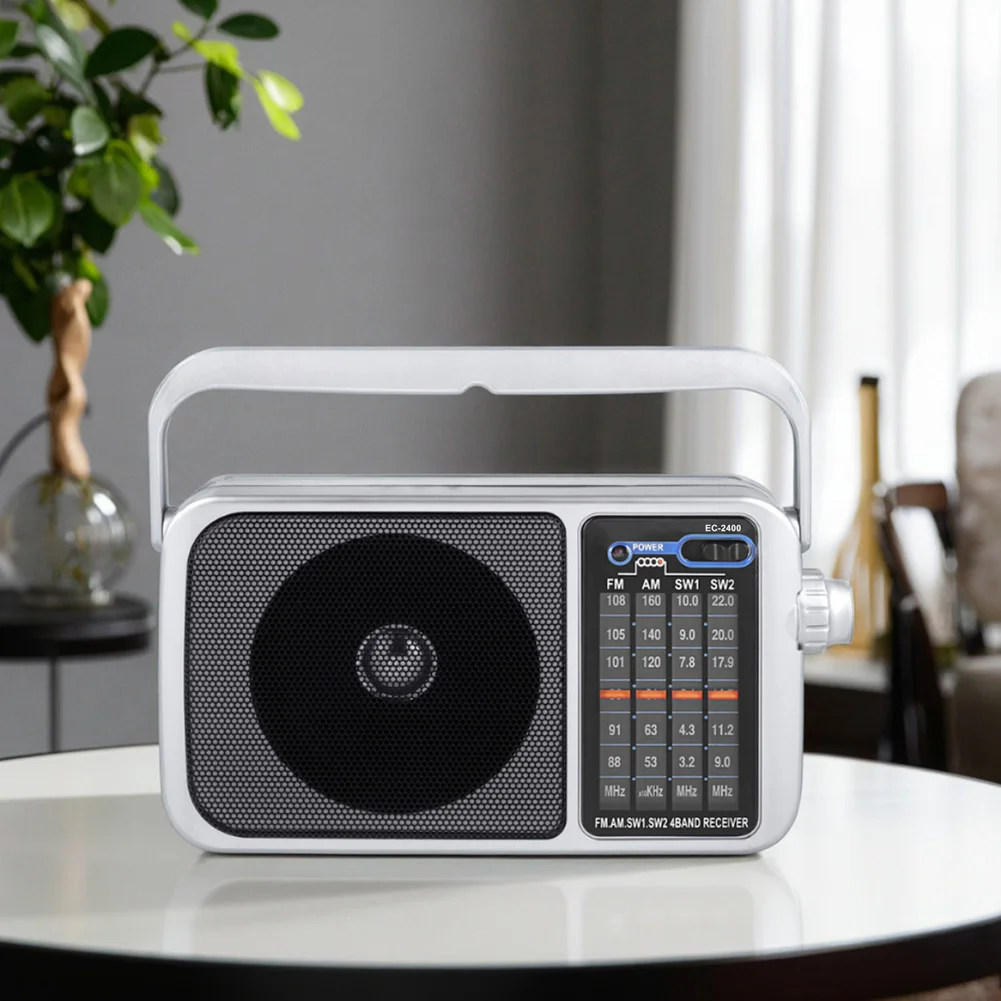 

1 шт., многодиапазонное радио в стиле ретро, портативное элегантное полнодиапазонное портативное метеорологическое радио, встроенный динамик для аксессуаров для аварийного радио