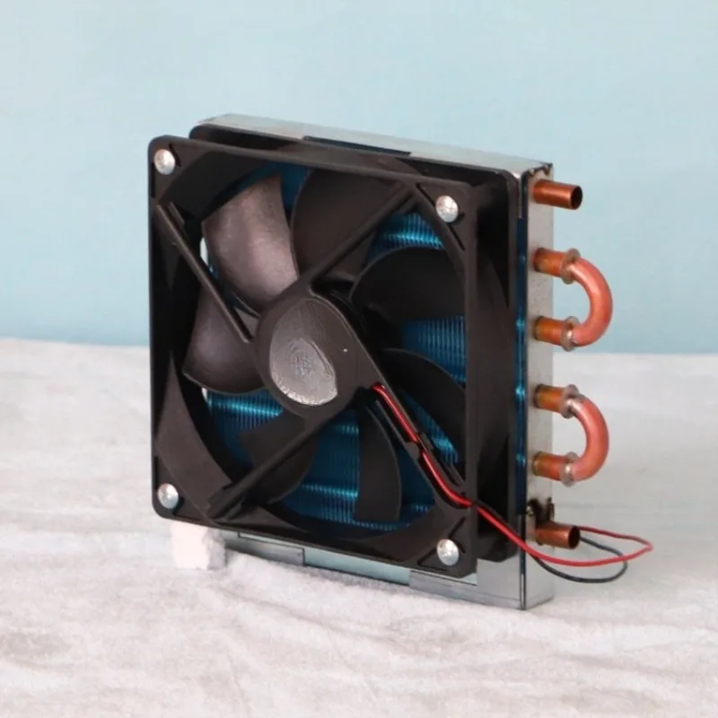 

Air-cooled evaporator condenser miniature tube aluminum fin water-cooled refrigerator cabinet radiator cooling with fan