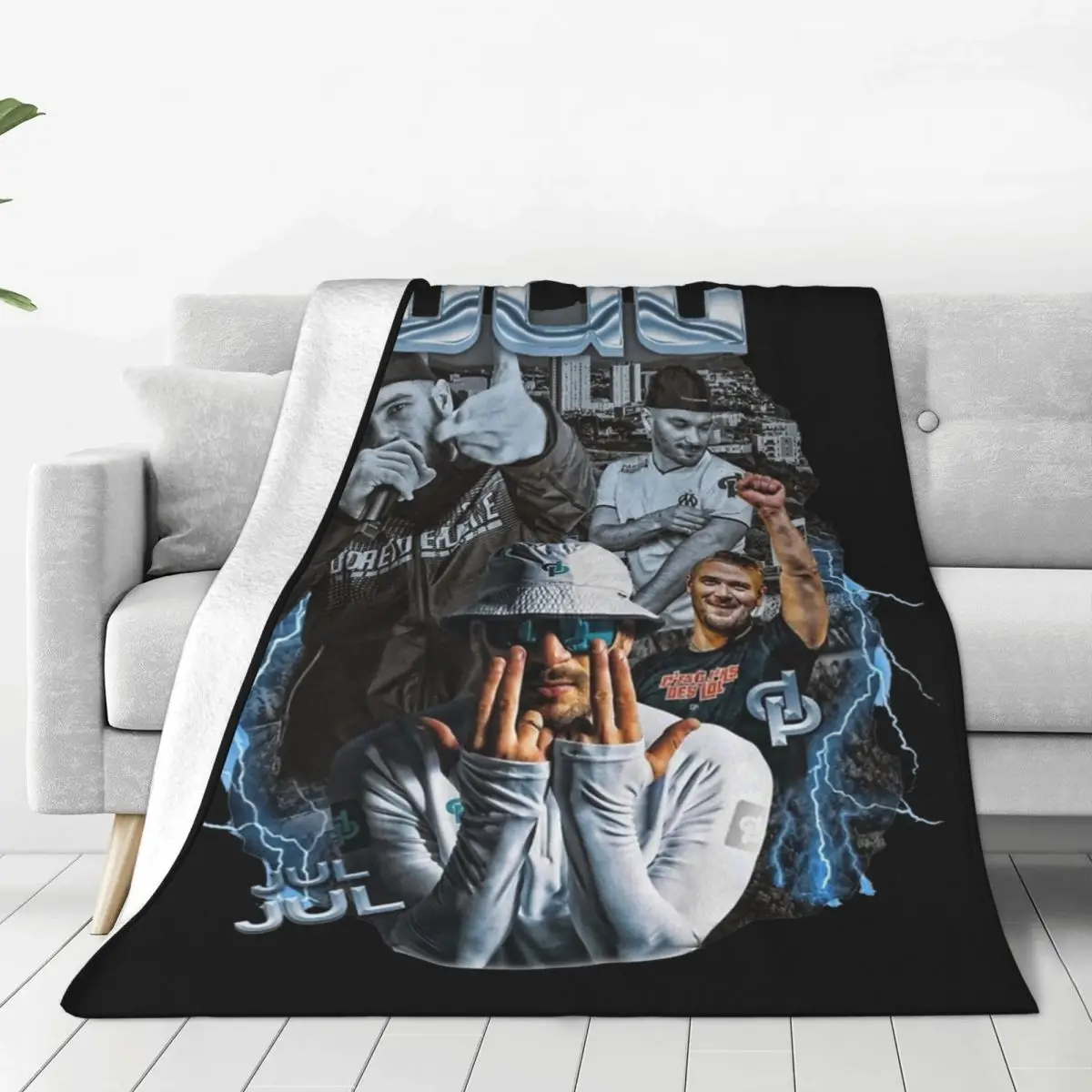 Rapper Jul Bootleg Merch Blankets Velvet Sofa Vintage Throw Blanket Comfortable Soft for Bedroom Quilt