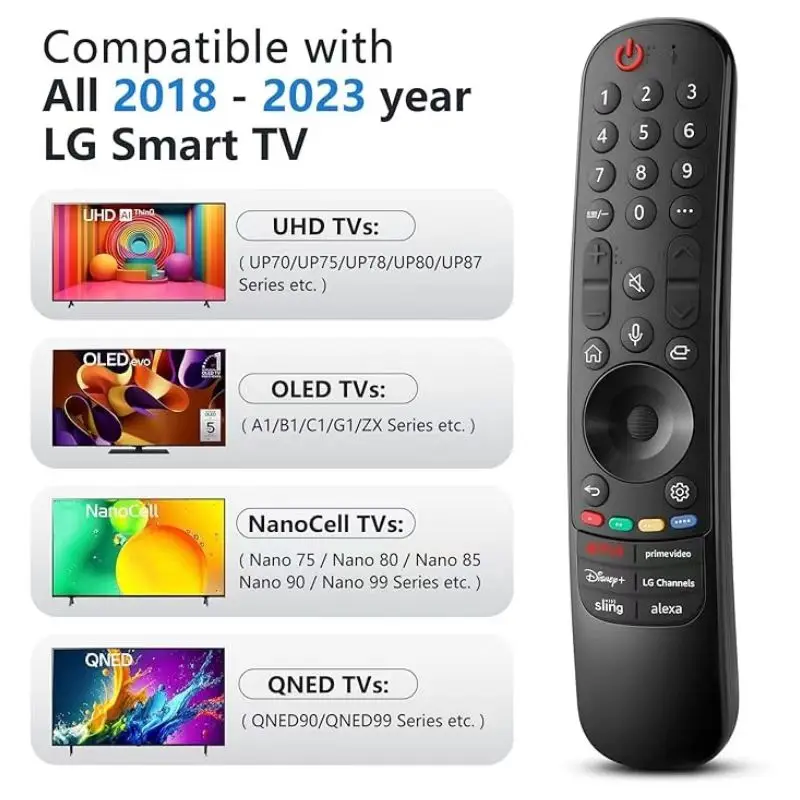 New MR23GA Replacement Magic Remote Control For LG-TV-Remote Compatible For All LG With Voice Function Smart OLED QNED UHD 4K 8K