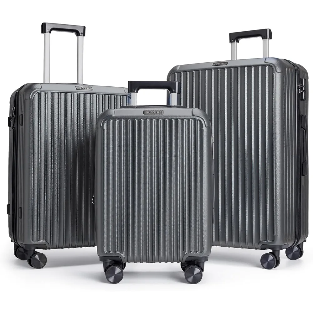 

Lightweight flight luggage set, durable hard shell 3-piece luggage set with rotating wheels, hard lightweight luggage set