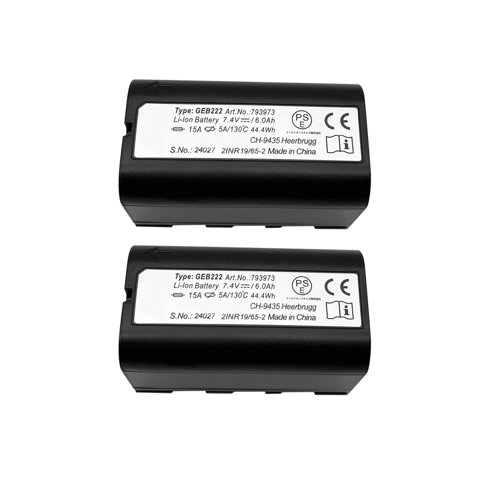 2PCS GEB222 Battery For ATX1200 GPS1200 GRX1200 Total Stations 7.4V 6000mAh Surveying Instrument lithium