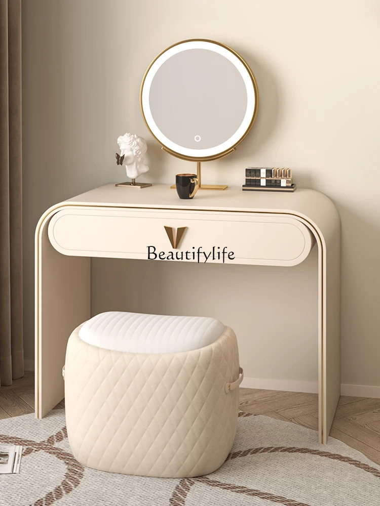 

Italian Minimalist High-End Dressing Table Modern Minimalist High-End Sense Makeup Table Storage Cabinet Integrated