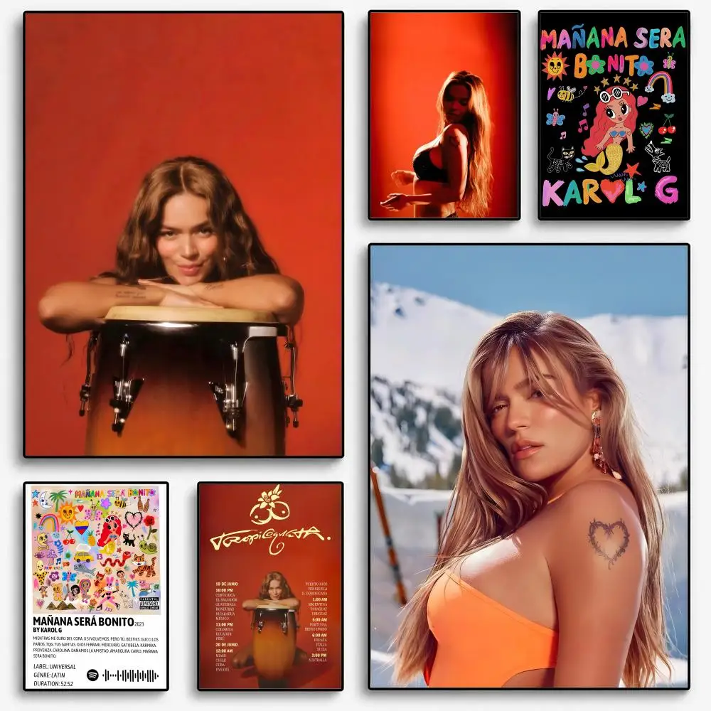 Singer Karol G manana sera bonito Poster Room Home Decoration Interior Wall Art Printing Garage Posters Gift