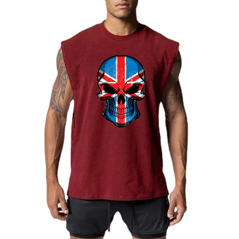 

Gym Bodybuilding Tank Tops Fitness Training Sleeveless Running Sports Clothing Mesh Quick Dry Shirts Mens Workout Muscle Vests