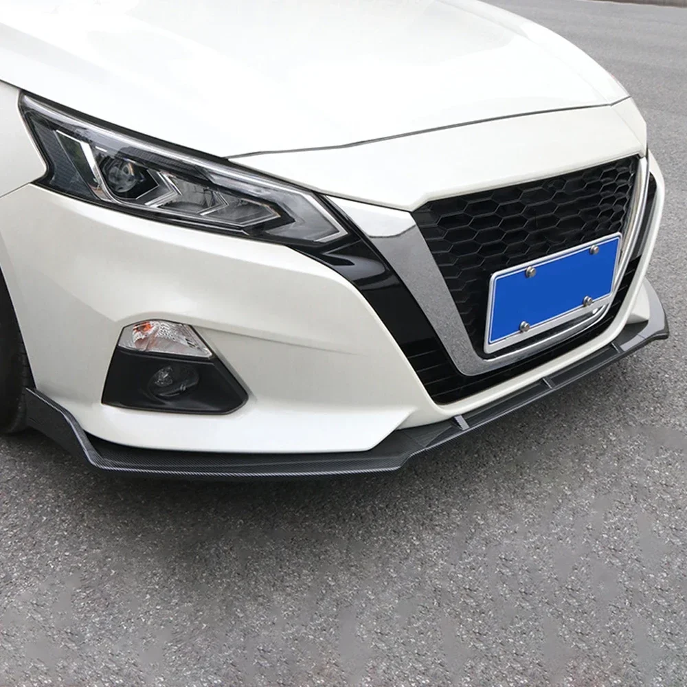 For Nissan Altima L34 2019 2020 2021 2022 2023 3PCS Car Front Bumper Lip Body Kit Spoiler Splitter Bumper Canard Guard Body Kit