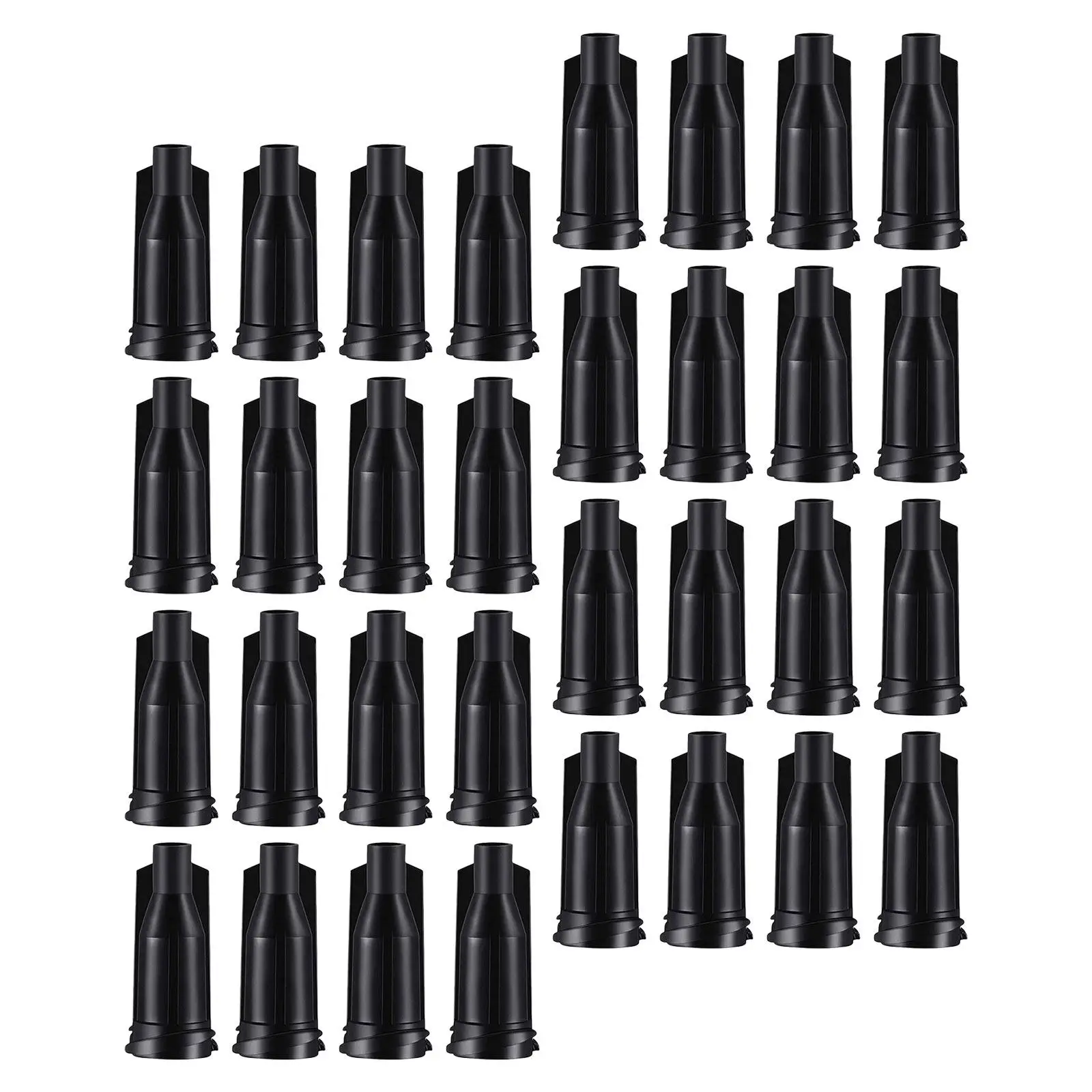 500Pcs Black Syringe Tip Caps Threaded Glue Applicator Covers Industrial Liquid Glue Dispensing Stopper Caps Syringe Stopper Cap