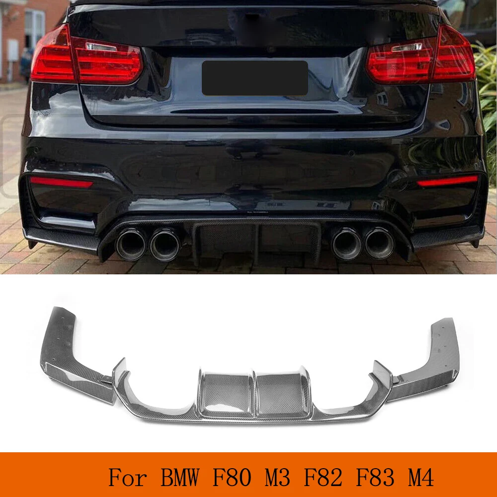 

Carbon Fiber/ABS Black Car Rear Bumper Diffuser Lip Spoiler for BMW F80 M3 F82 F83 M4 Bumper 2014-2018 Car Rear Bumper Cover