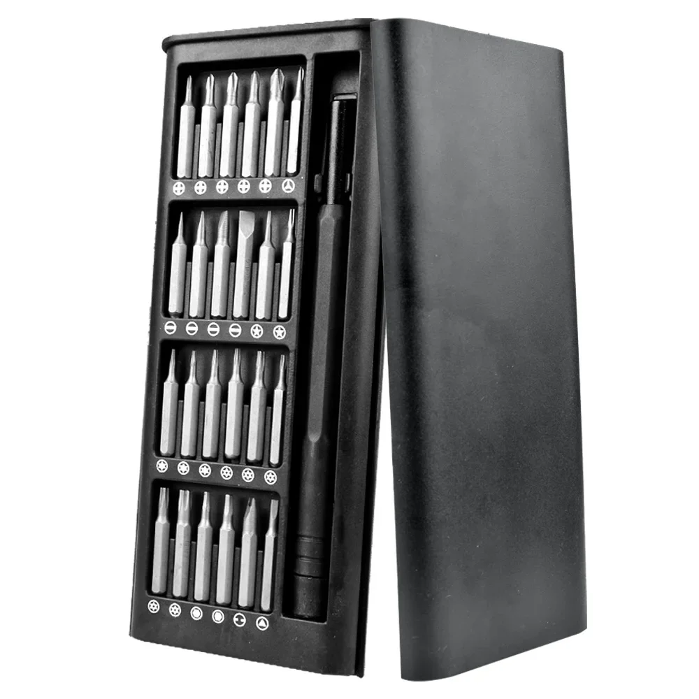 Kit de destornilladores 25 en 1, puntas magnéticas Phillips Torx Hex de precisión, Mini caja de herramientas desmontable DIY para reparación de teléfonos inteligentes y PC en casa