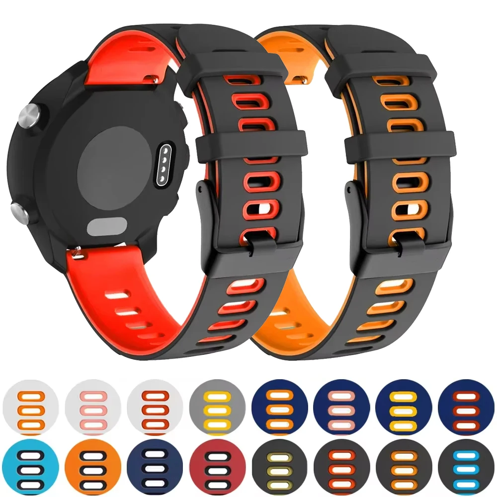 Original Watch Band for Garmin Vivoactive 5 4 3 Venu3 2 SQ Strap Forerunner 645 245 255 Music Rubber Sport Watchband Accessories