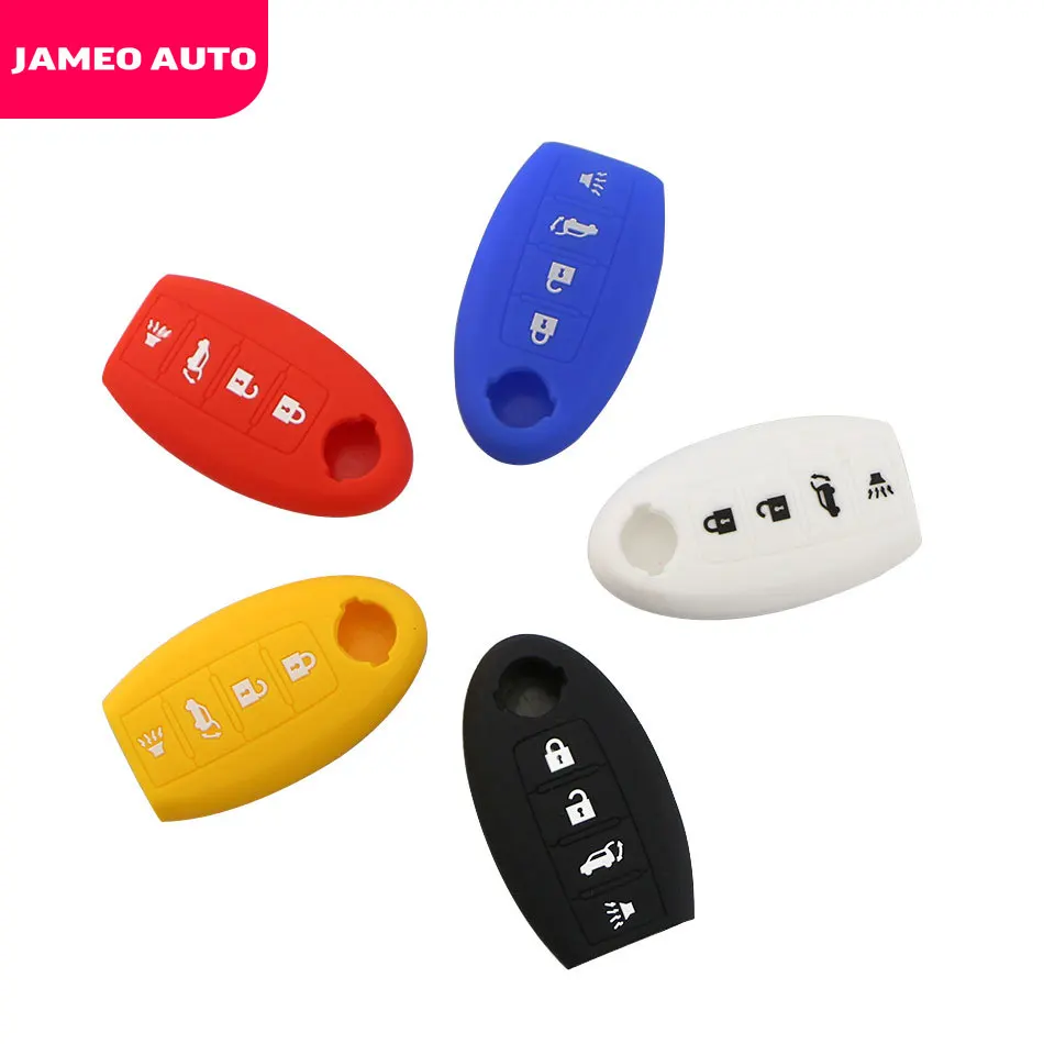 Silicone Smart Car Key Case Cover for Nissan Qashqai X-Trail Juke Maxima Altima Versa Sentra Sunny Sylphy Teana Cars