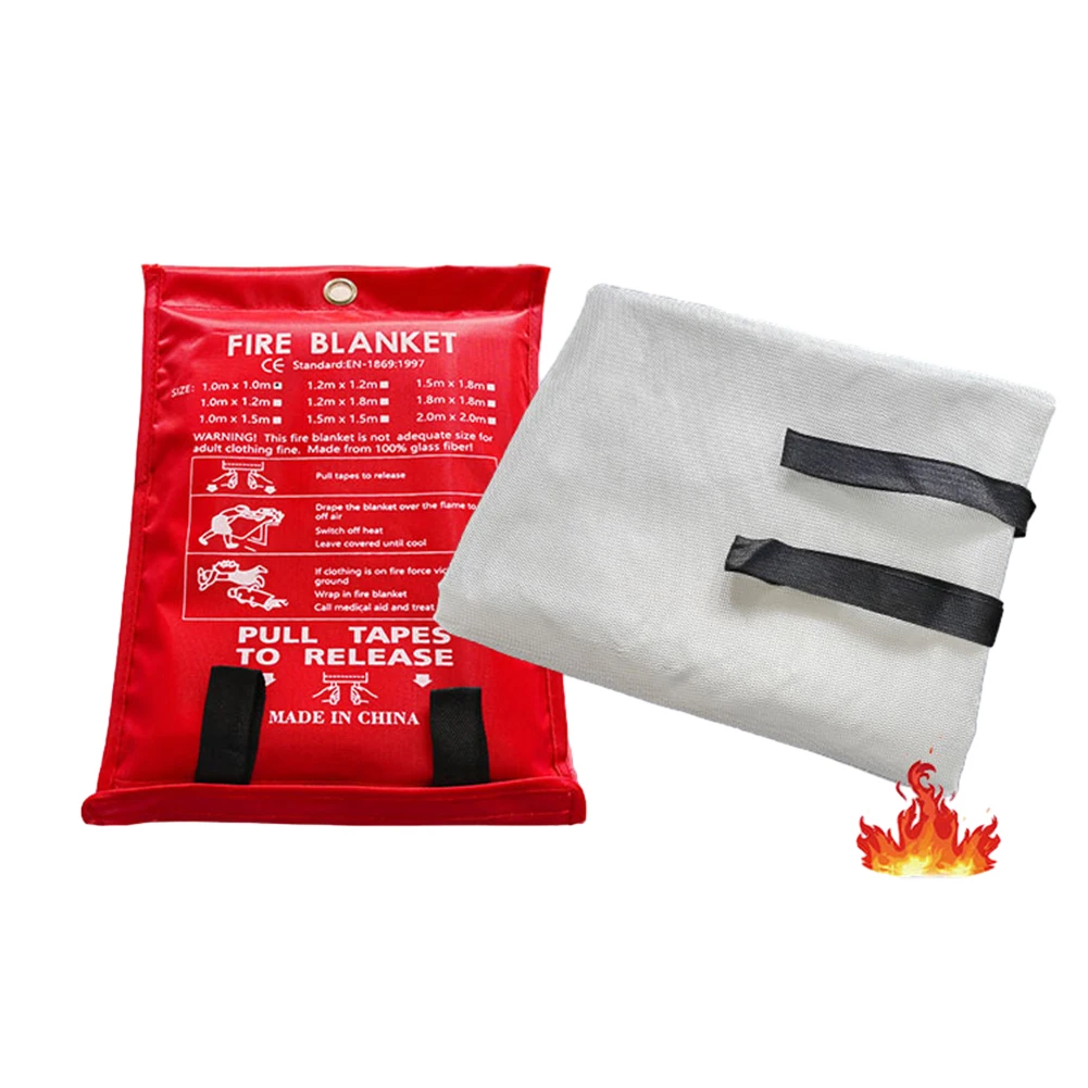 Fire Blanket Emergency Fire Blanket Flame Retardant Protection Fireproof Blanket Fire Suppression Blanket for Emergency Surival