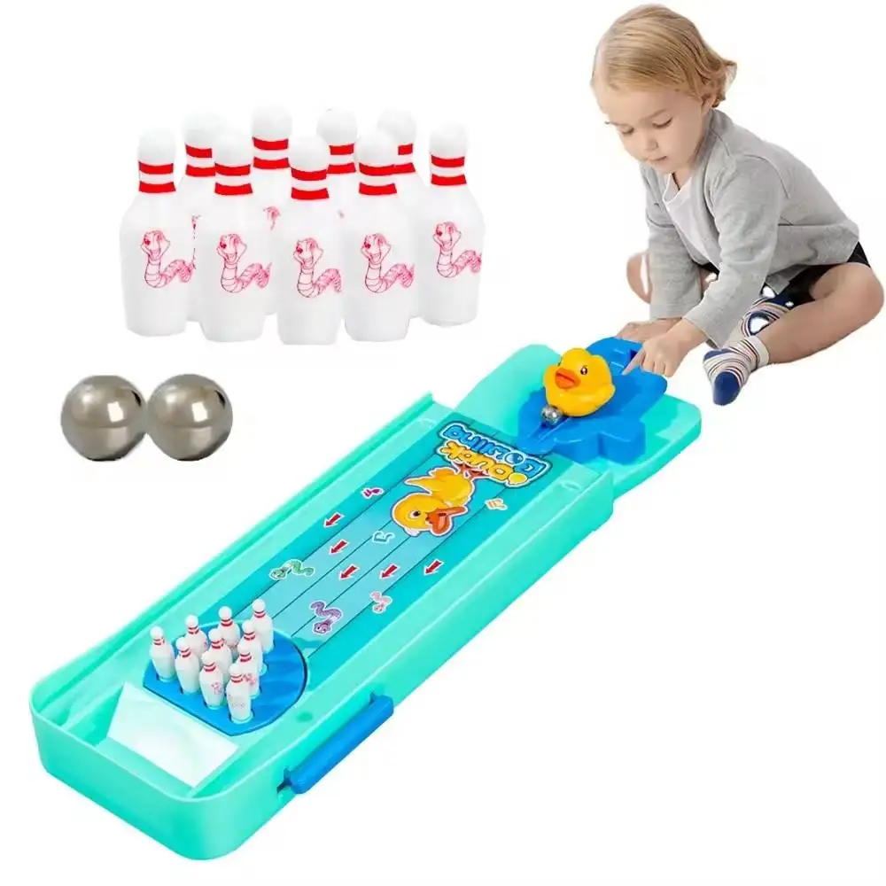 Mini Desktop Bowling Set Game Funny Indoor Parent-Child Interactive Toy Party Table Sports Educational Game for Kids Adults Gift