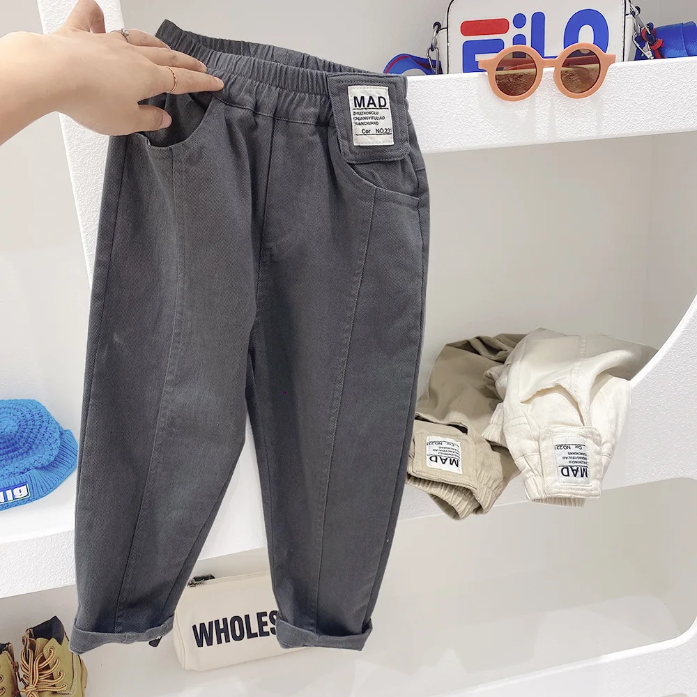 Boys Pants Children Pants 2023 Autumn New Cargo Pant Children Ankle Pants Autumn Korean Style Casual Pant Boys Clothes image 4