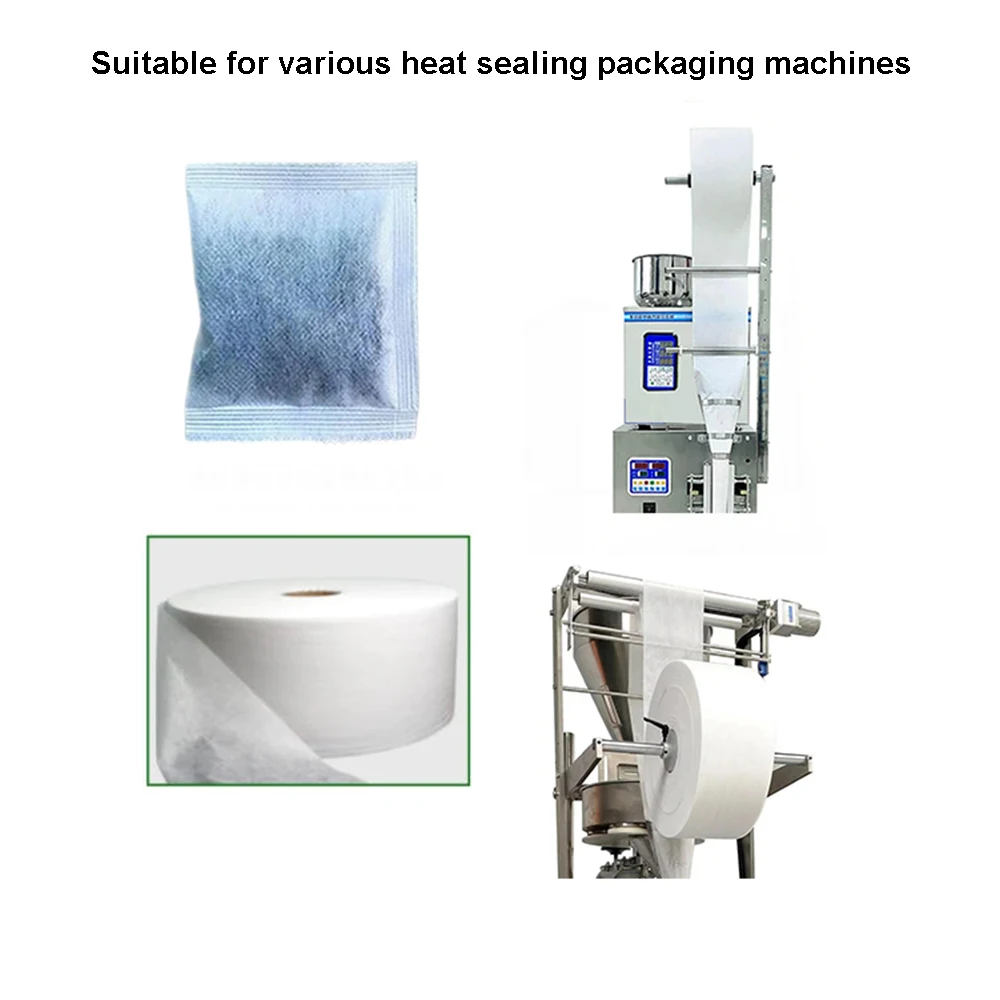 40g/m2 Non-woven Fabric Roll For Heat Sealing Packaging Machine Food Grade Tea Herbal Filter Bag