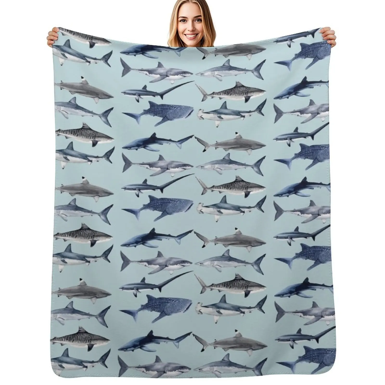 Copia de Sharks Throw Blanket Cozy Sofa Blanket for TV Watching Napping