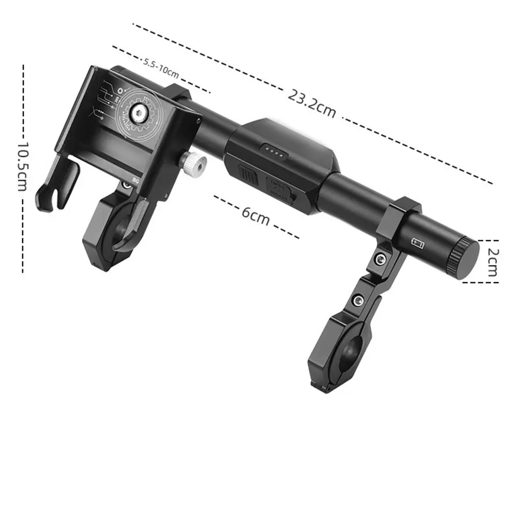 

Navigation Assistance 28*25*3cm Bicycle Handlebar Mount Aluminum Alloy Mount 400 Lumens Lighting 6 Lighting Modes
