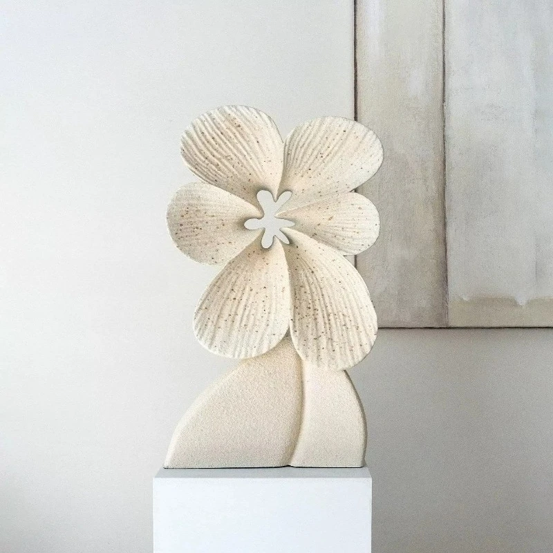 Modern Flower Language Sculpture Advanced Art Ornament Housewarming Gifts Hotel Clubhouse Model Room Soft Decoration